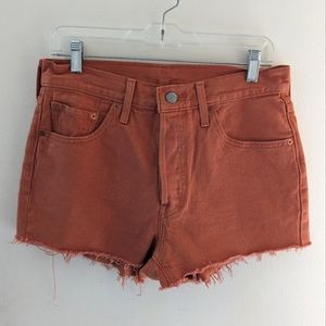 Levi's 501 Shorts in Burnt Orange